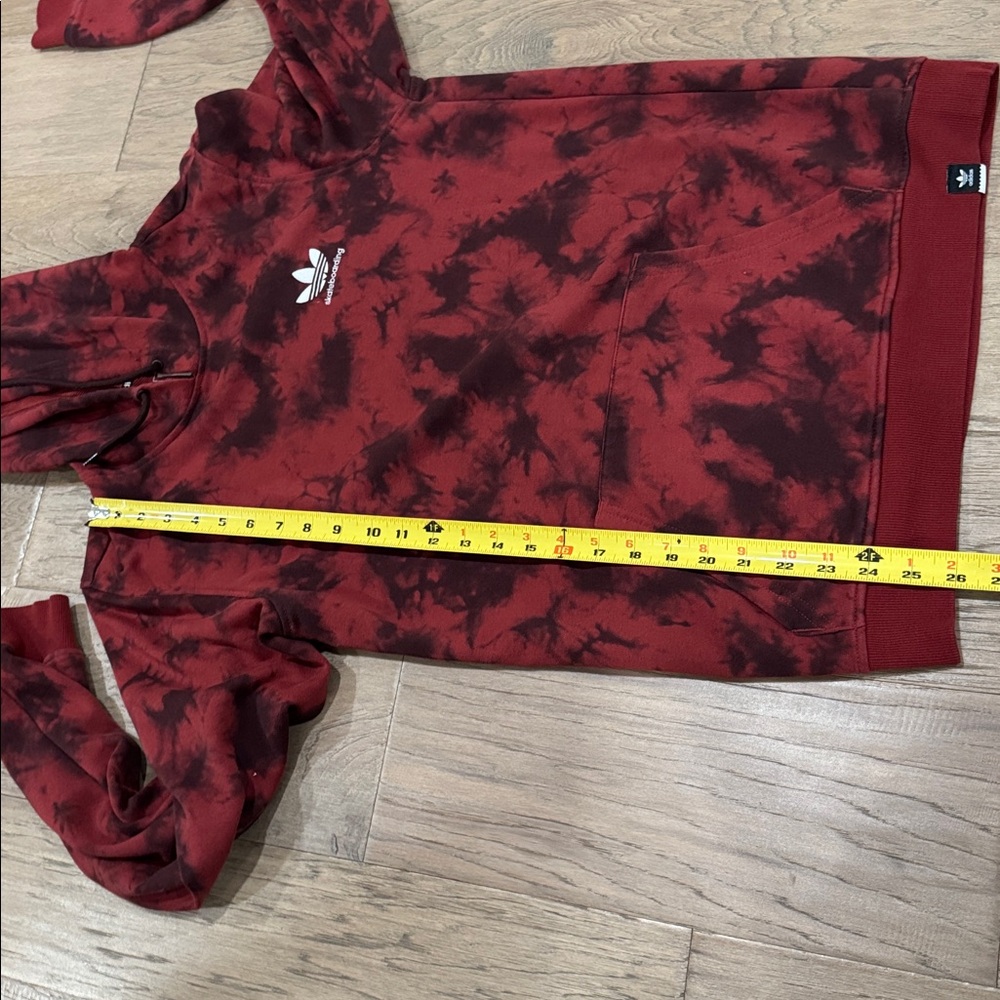 Adidas Skateboarding Men's Red Tie Dye Hoodie Sweatshirt Size Small - Picture 10 of 13